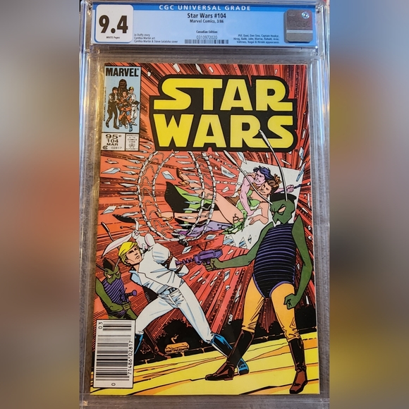 Star Wars Comic Book 1985 #104 CGC 9.4 Graded White Pages Luke Marvel Vintage! - Picture 2 of 4
